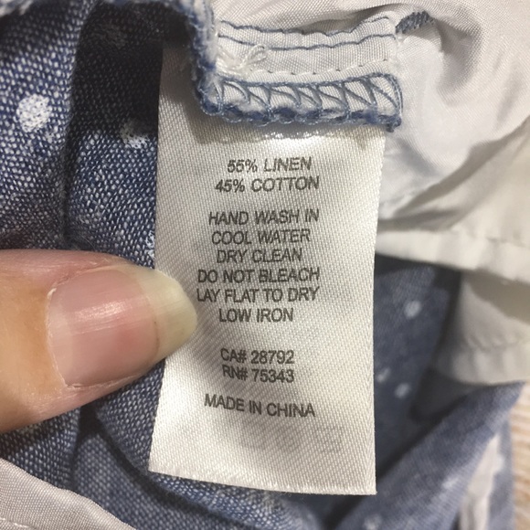 Adrienne Vittadini Blue & white polka dot short 10 - Picture 8 of 8